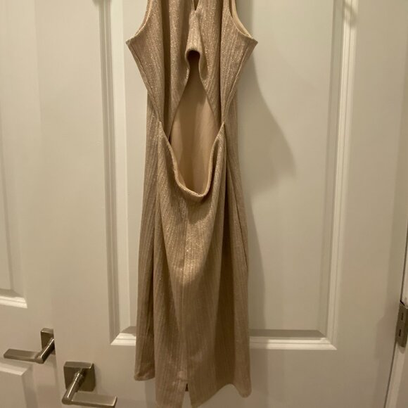 Sienna Sky Sparkle Brown Halter Neck Sleeveless Dress Size Small - Picture 5 of 6